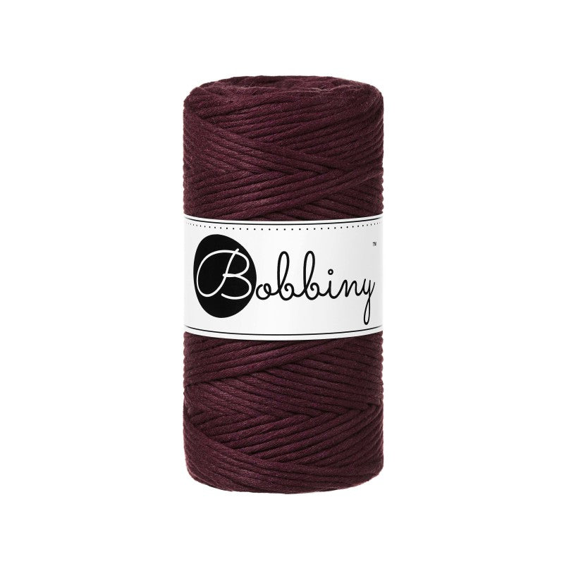 BOBBINY - COTON PEIGNÉ 3MM - BURGUNDY