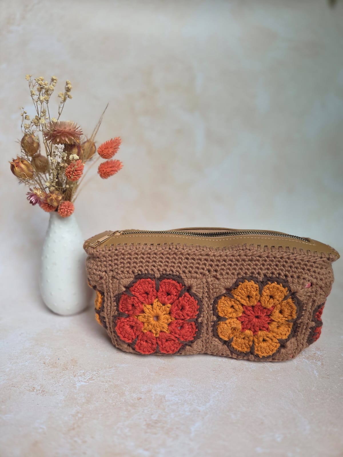 Kit Crochet : La trousse Granny FLOWER AUTOMNE - Niveau Intermédiaire