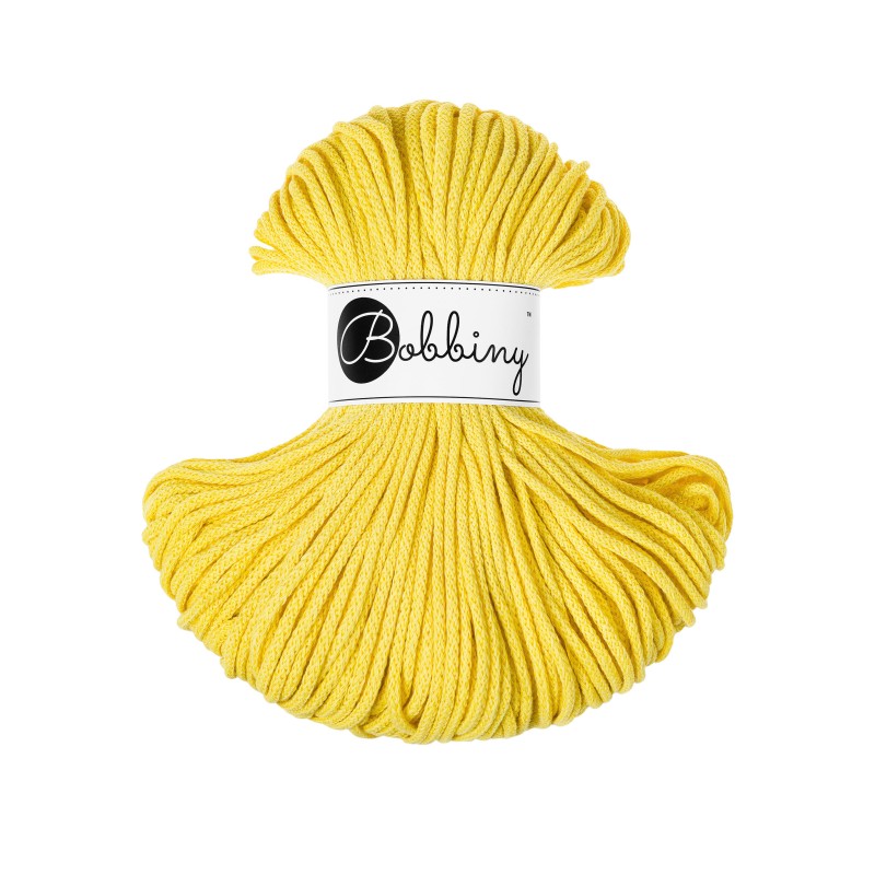 BOBBINY - COTON TRESSÉ JUNIOR 3MM - CANARY YELLOW (édition limitée)