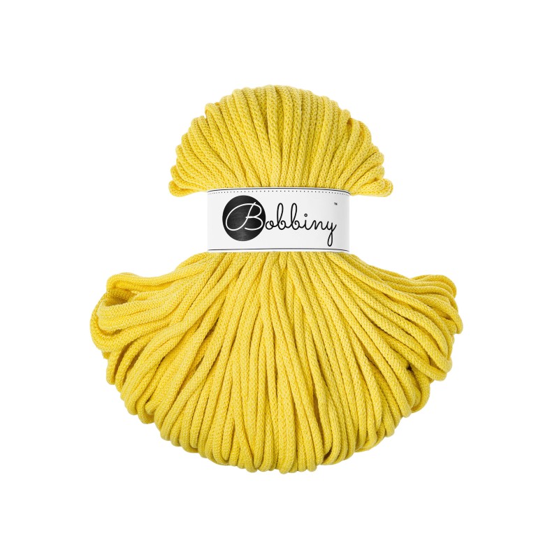 BOBBINY - COTON TRESSÉ PREMIUM 5MM (100M) - CANARY YELLOW (Edition Limitée)