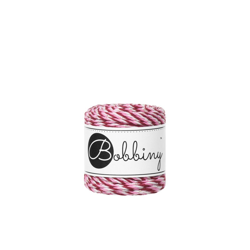 BOBBINY - COTON CÂBLÉ 3PLY 1.5MM - CANDY CANE