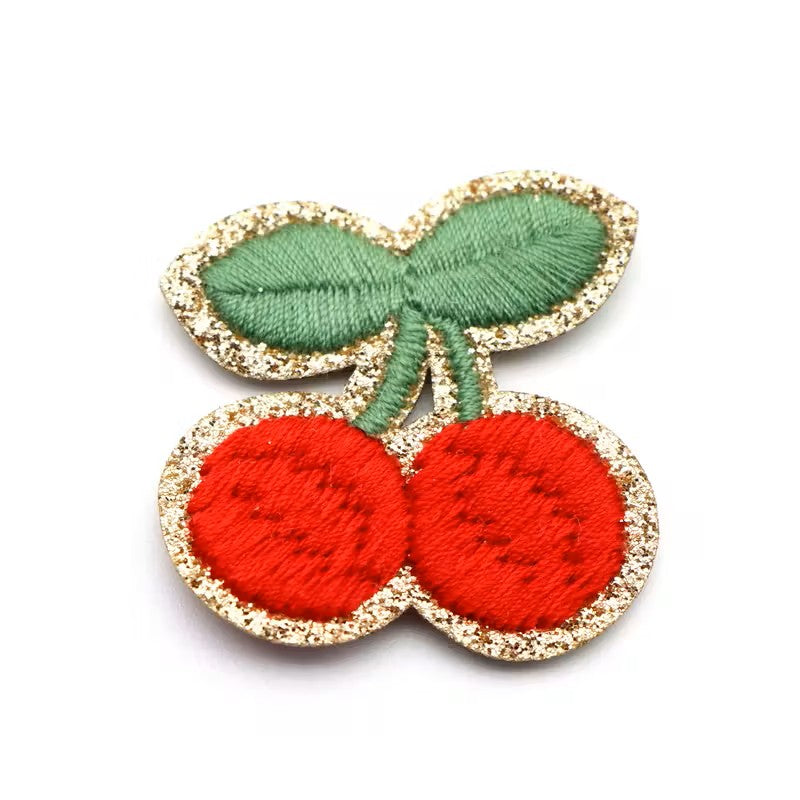 Patch Étiquette à coudre CERISES - 3.4cm x 3.5cm
