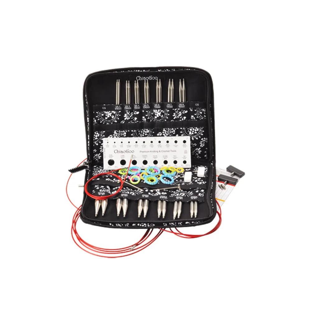 ChiaoGoo : Kit d’Aiguilles interchangeables TWIST RED LACE complet 13cm 2.75mm - 10mm 7500-C