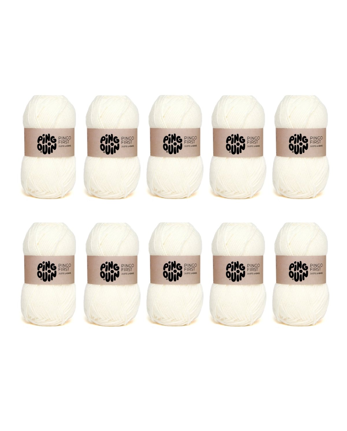 PINGOUIN - LOT DE 10 PINGO FIRST - ECRU