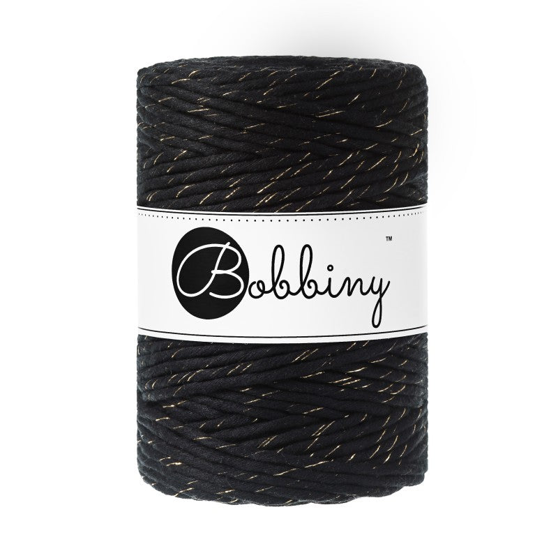 BOBBINY - COTON PEIGNÉ 5MM (EDITION LIMITEE) - GOLDEN BLACK