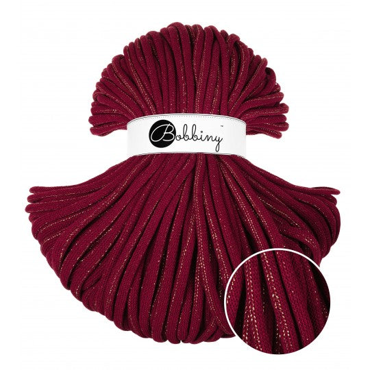 BOBBINY - COTON TRESSÉ JUMBO 9MM - GOLDEN WINE RED