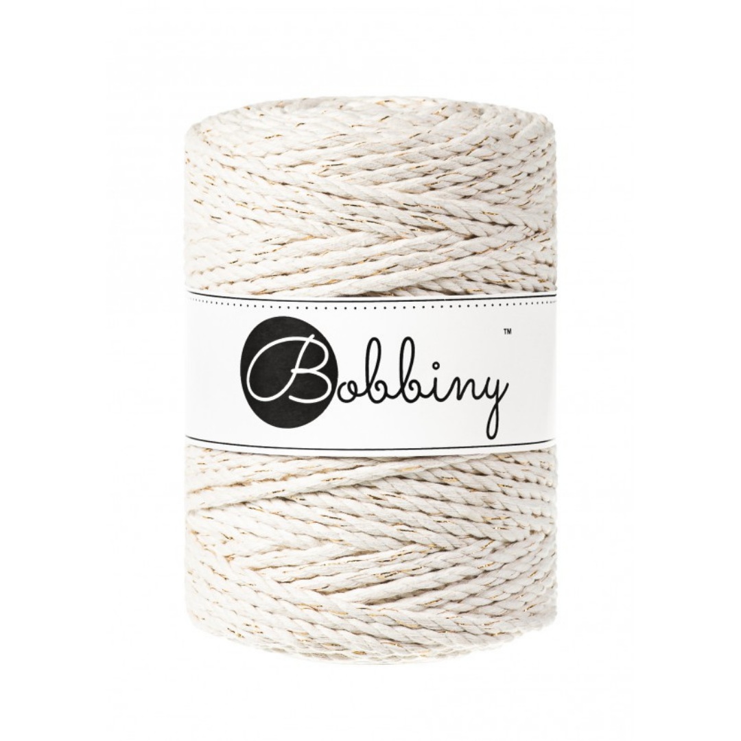 BOBBINY - COTON CÂBLÉ 3PLY 5MM - GOLDEN NATURAL