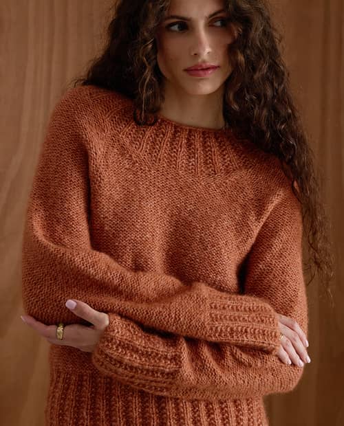 Patron PDF Tricot Phildar : modèle femme PULL DOLLY - Intermédiaire