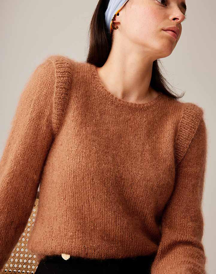 Patron PDF Tricot Phildar : Modèle le pull YANELLE en Phil Mohair Soie Lurex - Niveau Intermédiaire