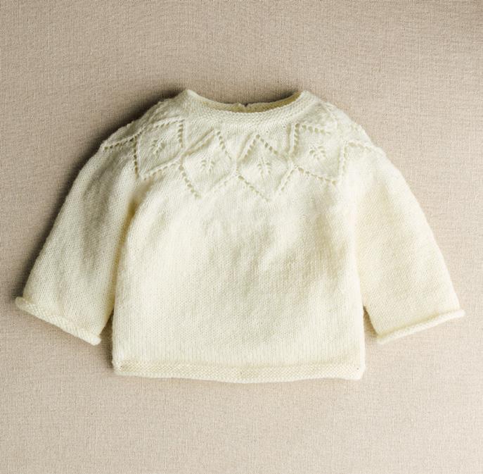 Patron pdf tricot Phildar : Modèle Layette Bébé Le Pull VICTORINE en Phil Super baby Expert