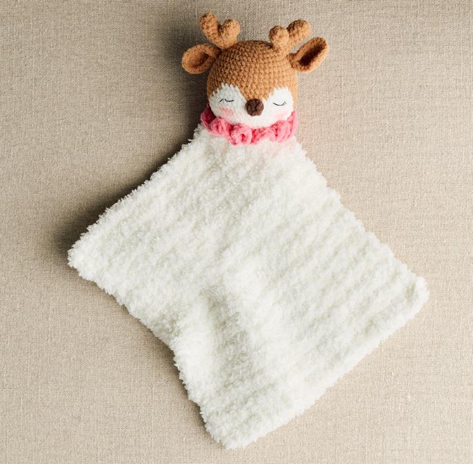 Patron pdf tricot ou crochet Phildar : Modèle Layette Bébé Le doudou RENARD ou BICHE Phil Roudoudou - Facile