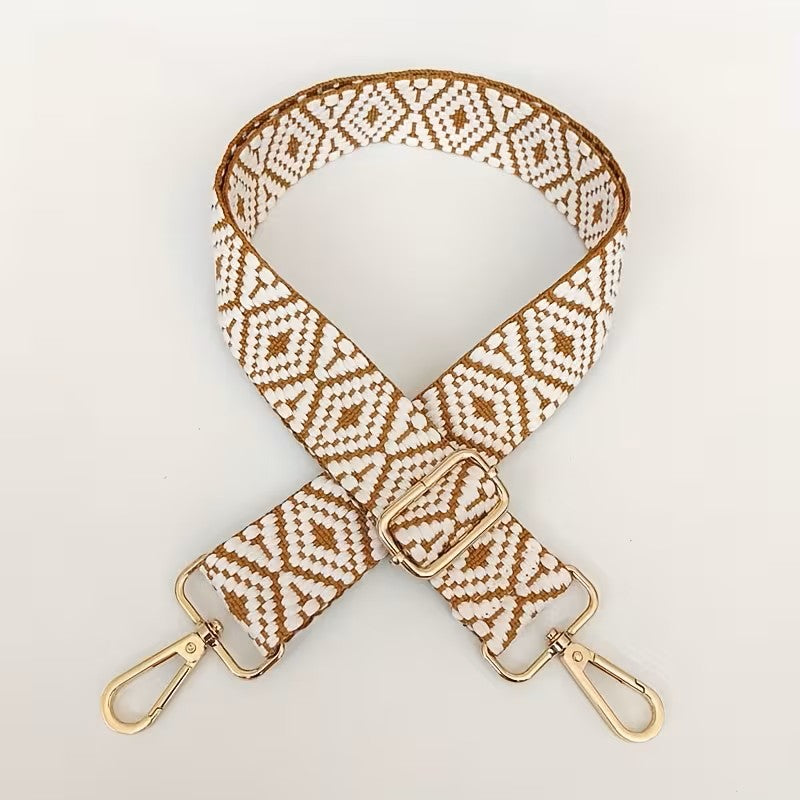Bandoulière de Sac INAYA caramel - Sangle Largeur 3,8 cm - Mousqueton pivotant doré