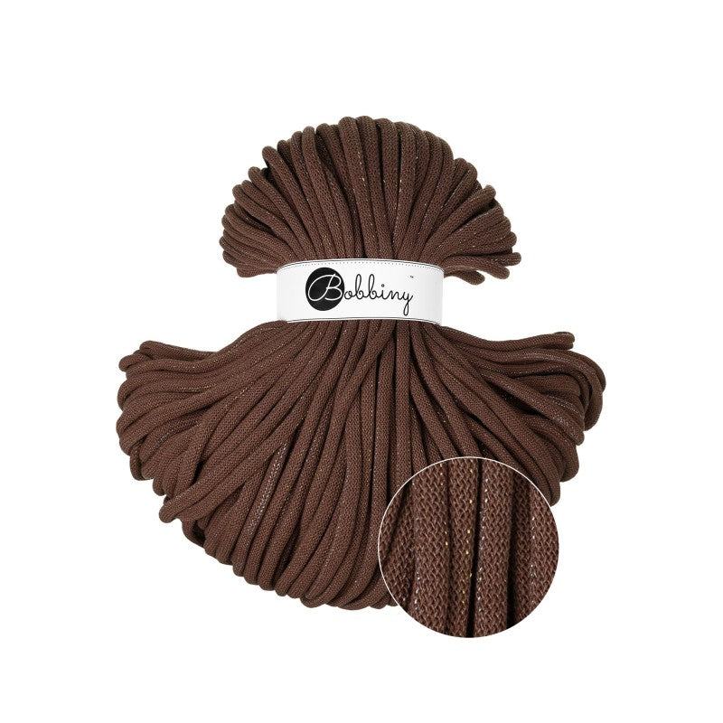 BOBBINY - COTON TRESSÉ JUMBO 9MM -  Shiny Chocolate Brown Edition Limitée AH26