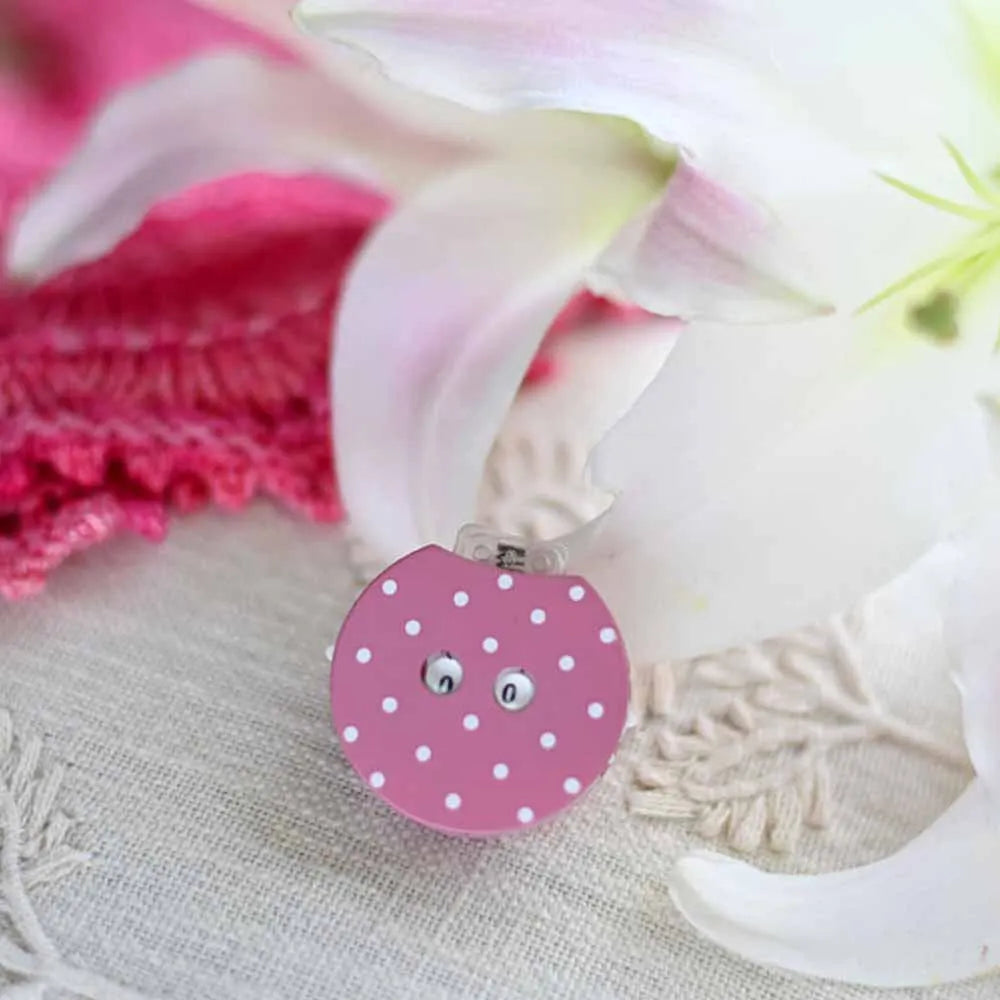 KNITPRO - Compteur de Rang Pois Rose 40 x 37.5mm - Crochet Tricot