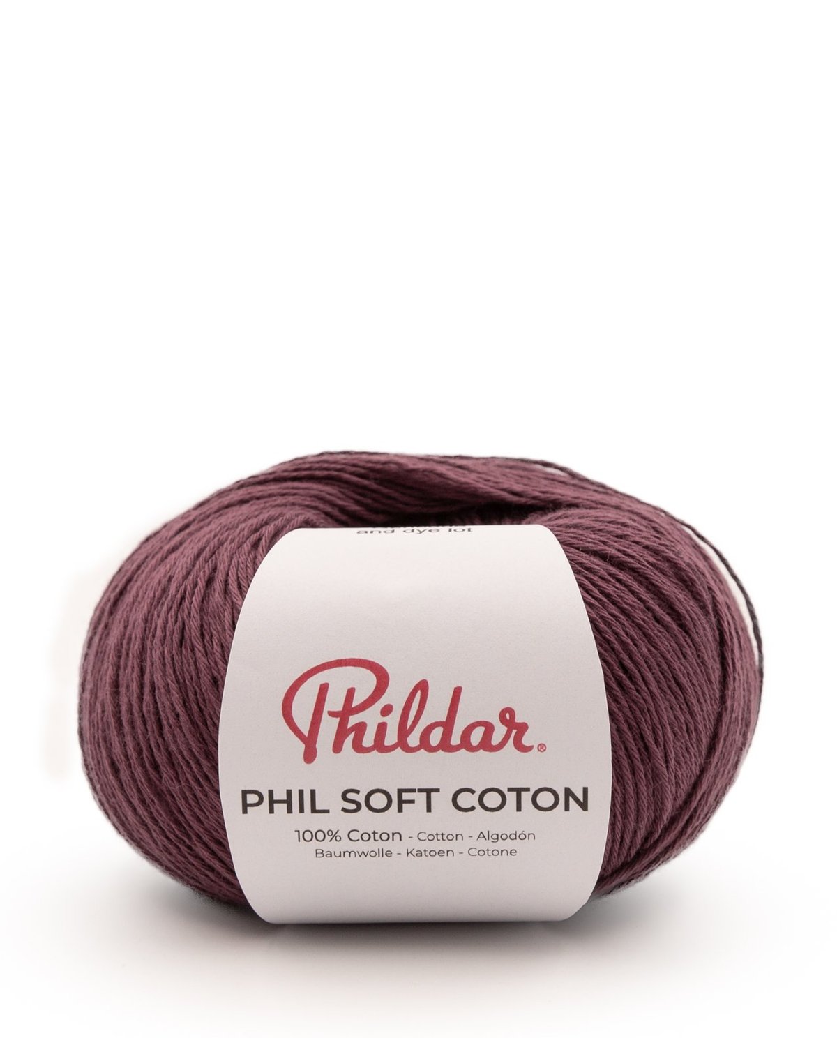 PHILDAR - PHIL SOFT COTTON : Lie de Vin