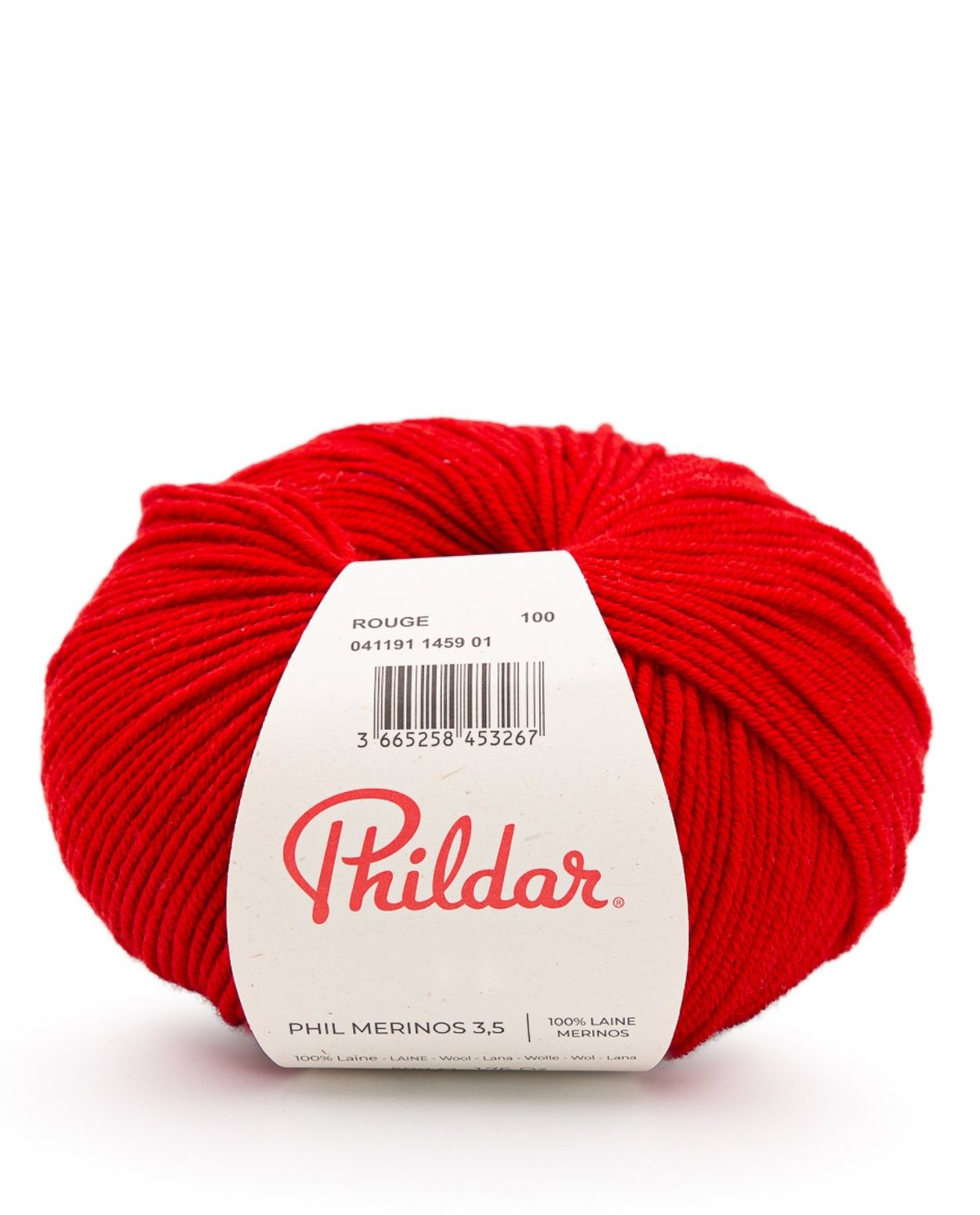 PHILDAR - PHIL MERINOS 3.5 - ROUGE