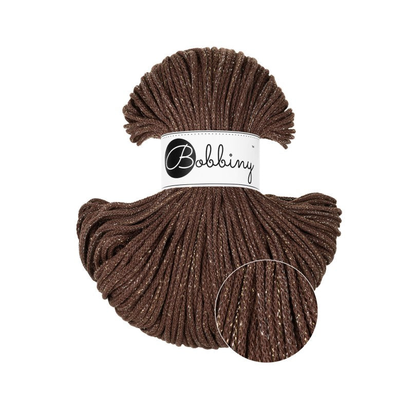 BOBBINY - COTON TRESSÉ JUNIOR 3MM - SHINY CHOCOLATE BROWN Edition Limitée AH26