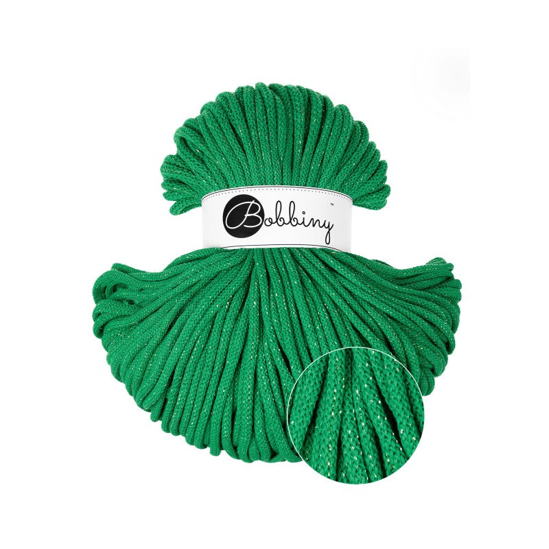 BOBBINY - COTON TRESSÉ PREMIUM 5MM (100M) - SHINY JADE GREEN Edition Limitée AH26
