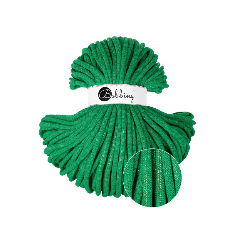 BOBBINY - COTON TRESSÉ JUMBO 9MM -  Shiny Jade Green Edition Limitée AH26