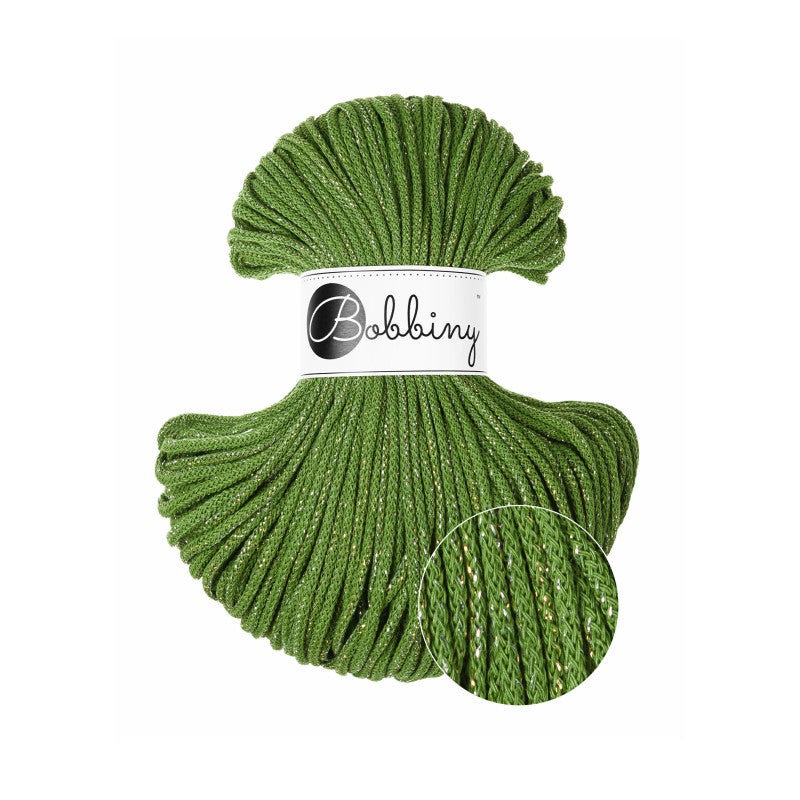BOBBINY - COTON TRESSÉ JUNIOR 3MM - SHINY MOSS GREEN (Edition Limitée)