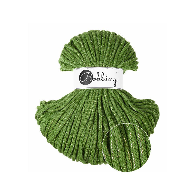 BOBBINY - COTON TRESSÉ PREMIUM 5MM (100M) - SHINY MOSS GREEN (Editon Limitée)
