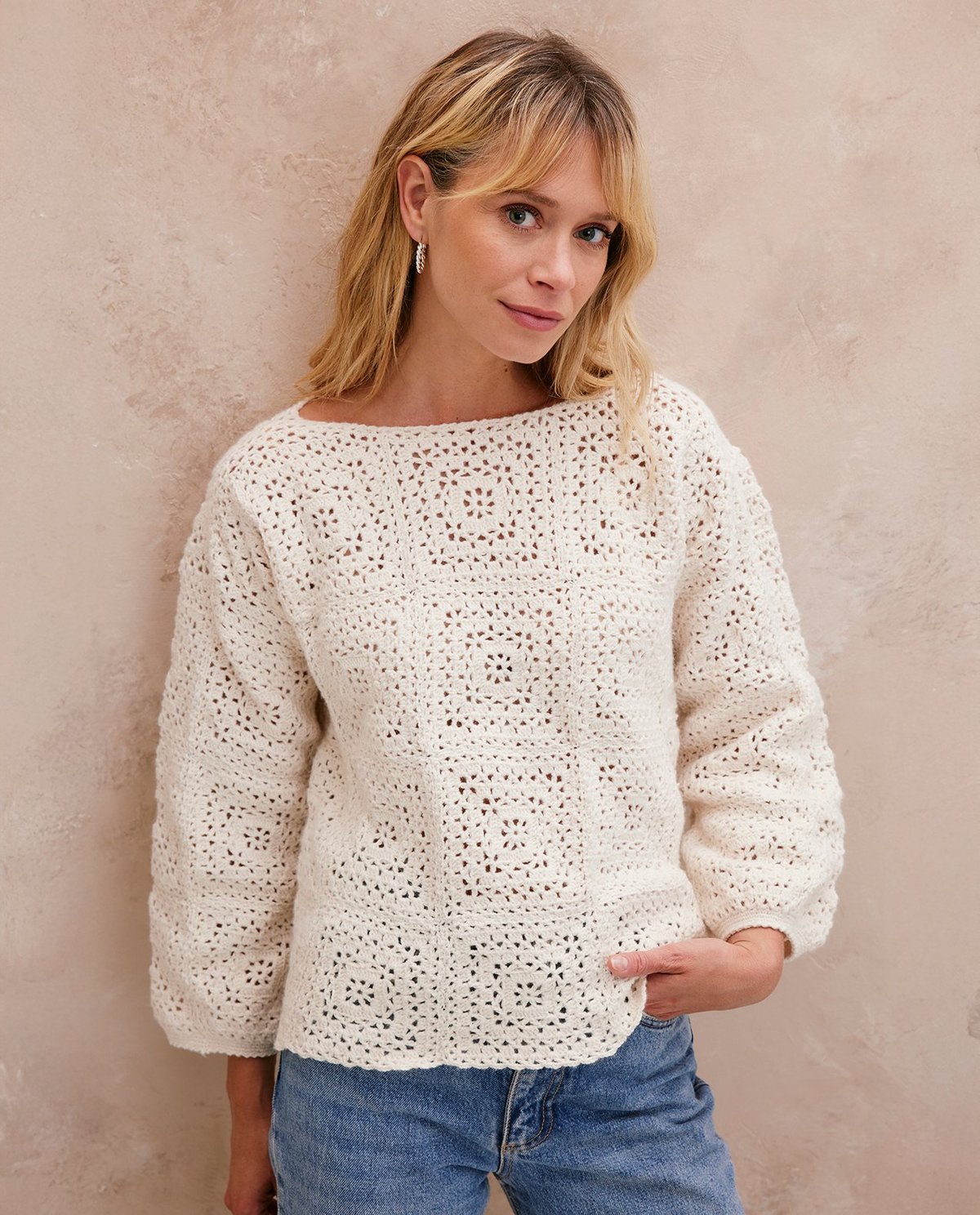 Patron Crochet Phildar : Le pull granny SOFIA - Niveau Intermédiaire