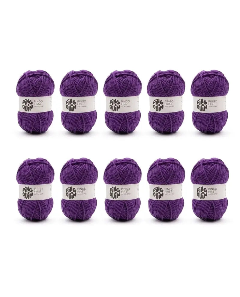 PINGOUIN - LOT DE 10 PINGO FIRST - VIOLET VIBRANT